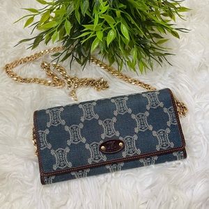 Authentic Celine Denim long wallet🦋